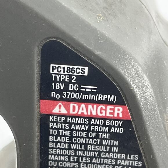 Porter Cable Circular Saw Tool Only PC186CS 18V Type 2 Untested. {O}. - Picture 8 of 13